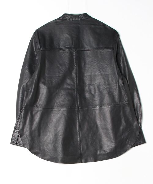 ALLSAINTS(オールセインツ)の「SARA LEATHER SHIRT | SARA レザー シャツ(シャツ/ブラウス・レディース・ブラック・L/M/S/XS)」の8枚目の写真