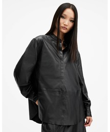 ALLSAINTS SPITALFIELDS レザー 本革 長袖 シャツ メンズ ALLSAINTS｜オールセインツのシャツ/ブラウス（レザー・本革）通販
