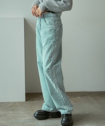 BLANK　 | ▲Side Pearl Washed Denim Pants / サイドパール ウォッシュデニムパンツ(デニムパンツ)
