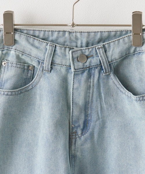 BLANK　（ブランク）の「▲Side Pearl Washed Denim Pants / サイドパール ウォッシュデニムパンツ（デニムパンツ・レディース・ブルー・M/L）」の2枚目の写真