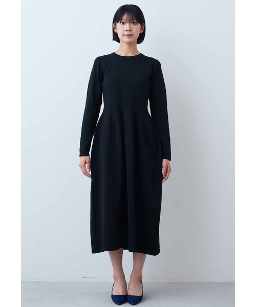 IEDIT（イディット）の「ＩＥＤＩＴ　福田麻琴さんコラボ　クラス感漂うニットワンピース〈ブラック〉（ワンピース・レディース・ブラック・LARGE/MEDIUM/X-LARGE/XX-LARGE/MP/NS/XXX-LARGE）」の8枚目の写真