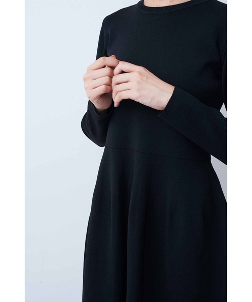 IEDIT（イディット）の「ＩＥＤＩＴ　福田麻琴さんコラボ　クラス感漂うニットワンピース〈ブラック〉（ワンピース・レディース・ブラック・LARGE/MEDIUM/X-LARGE/XX-LARGE/MP/NS/XXX-LARGE）」の4枚目の写真