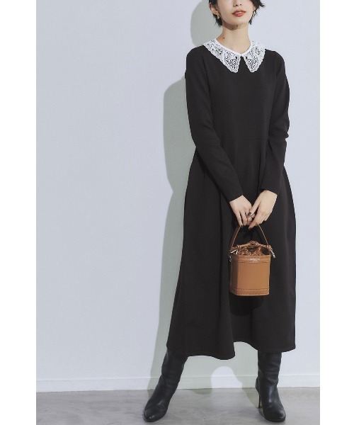 IEDIT（イディット）の「ＩＥＤＩＴ　福田麻琴さんコラボ　クラス感漂うニットワンピース〈ブラック〉（ワンピース・レディース・ブラック・LARGE/MEDIUM/X-LARGE/XX-LARGE/MP/NS/XXX-LARGE）」の12枚目の写真