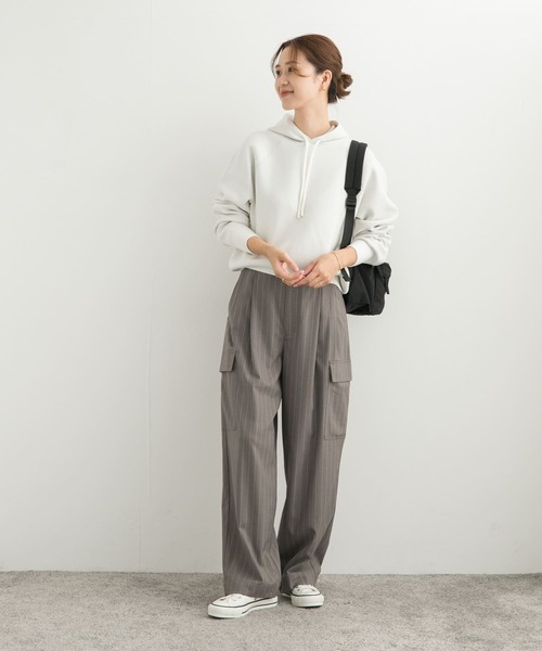 URBAN RESEARCH DOORS（アーバンリサーチドアーズ）の「ダブルフェイスニットパーカー（パーカー・レディース・ホワイト系その他/ピンク/グレー系その他・MEDIUM）」の14枚目の写真