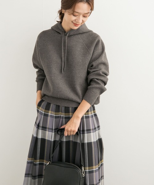 URBAN RESEARCH DOORS（アーバンリサーチドアーズ）の「ダブルフェイスニットパーカー（パーカー・レディース・ホワイト系その他/ピンク/グレー系その他・MEDIUM）」の15枚目の写真