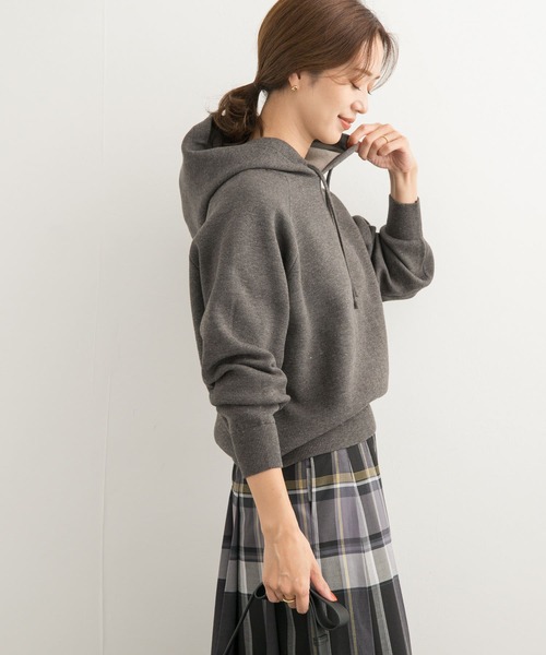 URBAN RESEARCH DOORS（アーバンリサーチドアーズ）の「ダブルフェイスニットパーカー（パーカー・レディース・ホワイト系その他/ピンク/グレー系その他・MEDIUM）」の20枚目の写真