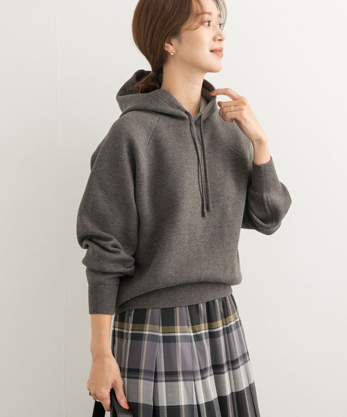 URBAN RESEARCH DOORS（アーバンリサーチドアーズ）の「ダブルフェイスニットパーカー（パーカー・レディース・ホワイト系その他/ピンク/グレー系その他・MEDIUM）」の21枚目の写真