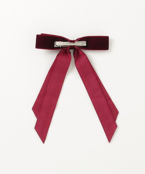 RUBY AND YOU（ルビーアンドユー）の「［select］ベロアリボンヘアクリップ（バレッタ/ヘアクリップ・レディース・ワイン/ブラック/グリーン・FREE）」の8枚目の写真