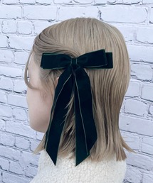 RUBY AND YOU | ［select］ベロアリボンヘアクリップ(バレッタ/ヘアクリップ)