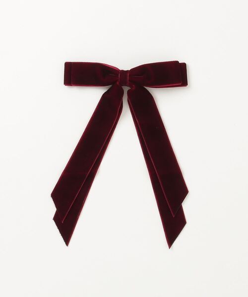 RUBY AND YOU（ルビーアンドユー）の「［select］ベロアリボンヘアクリップ（バレッタ/ヘアクリップ・レディース・ワイン/ブラック/グリーン・FREE）」の7枚目の写真