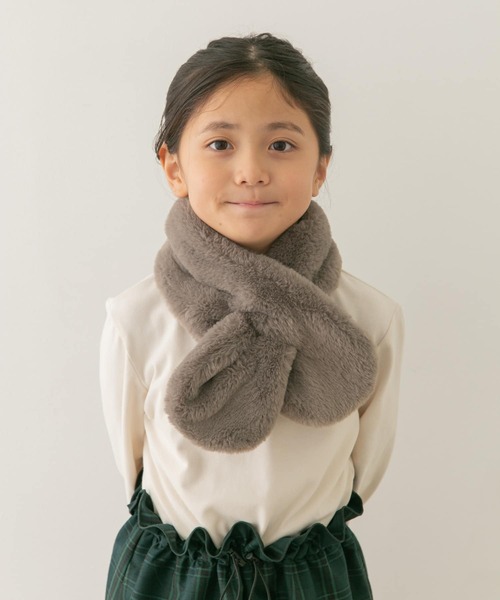 URBAN RESEARCH DOORS（アーバンリサーチドアーズ）の「『親子リンク』エコファーティペット(KIDS)（マフラー・キッズ・ホワイト系その他/ベージュ系その他・ONE）」の2枚目の写真