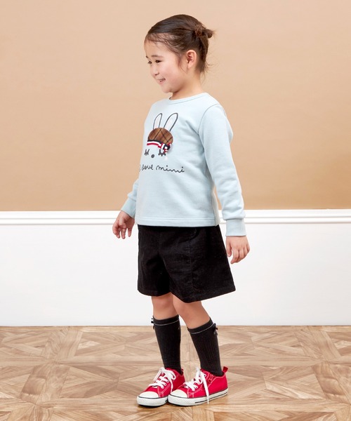 KP（ケーピー）の「ニットツイル　プリーツラップパンツ(100～140)（その他パンツ・キッズ・オフホワイト/ブラック・100cm/110cm/120cm/130cm/140cm）」の9枚目の写真