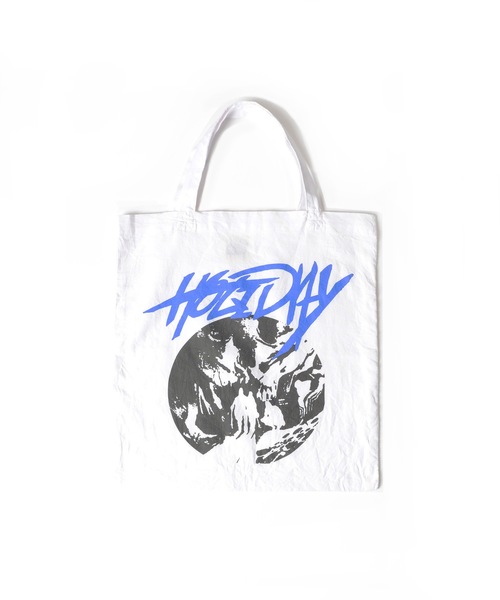 HOLIDAY（ホリデイ）の「TOTE BAG (FRIENDS' HOLIDAY) トートバッグ (フレンズホリデイ)（トートバッグ・レディース・ホワイト/ダークネイビー/オレンジ・ONE SIZE）」の2枚目の写真