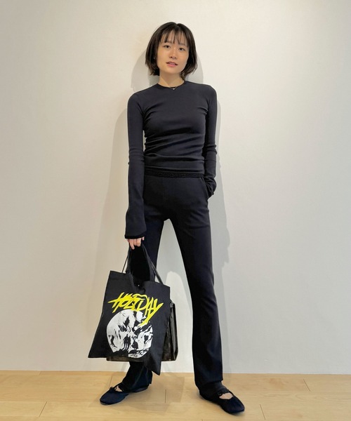 HOLIDAY（ホリデイ）の「TOTE BAG (FRIENDS' HOLIDAY) トートバッグ (フレンズホリデイ)（トートバッグ・レディース・ホワイト/ダークネイビー/オレンジ・ONE SIZE）」の8枚目の写真