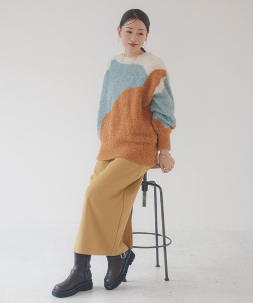 LAKOLE（ラコレ）の「裏起毛ジョーゼットスカート / 234634（スカート・レディース・ブラウン/ブラック/アイボリー/マスタード・FREE）」の11枚目の写真