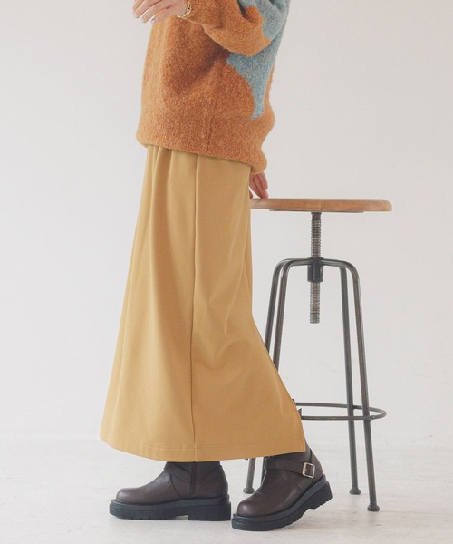 LAKOLE（ラコレ）の「裏起毛ジョーゼットスカート / 234634（スカート・レディース・ブラウン/ブラック/アイボリー/マスタード・FREE）」の14枚目の写真