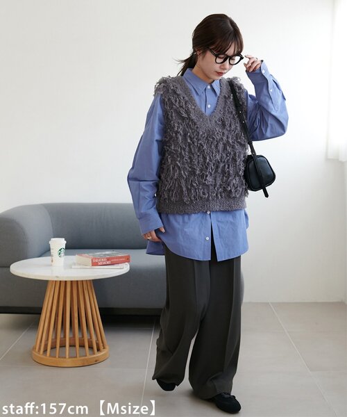 DISCOAT(ディスコート)の「【@yuyukekelife・@yuko_416監修】欲張り2タックワイドパンツ(その他パンツ・レディース・カーキ/ブラック/グレー/ブラウン/ホワイト系その他/ダークブラウン/ピンク系その他・SMALL/MEDIUM/LARGE/ML/SP/MT)」の11枚目の写真