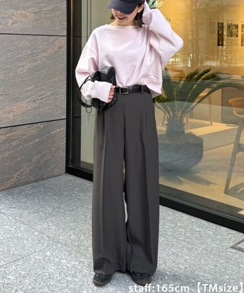 DISCOAT(ディスコート)の「【@yuyukekelife・@yuko_416監修】欲張り2タックワイドパンツ(その他パンツ・レディース・カーキ/ブラック/グレー/ブラウン/ホワイト系その他/ダークブラウン/ピンク系その他・SMALL/MEDIUM/LARGE/ML/SP/MT)」の18枚目の写真