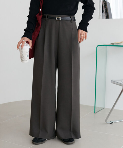 DISCOAT 欲張り2タックワイドパンツ ML　カーキ セール】2タックワイドパンツ（その他パンツ）｜URBAN RESEARCH