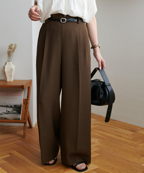 yuyukekelife・＠yuko_416監修】欲張り2タックワイドパンツ