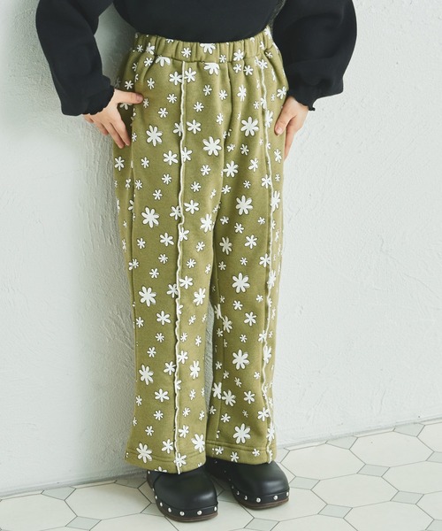 pairmanon(ペアマノン)の「裏起毛 メローライン フレアパンツ(スウェットパンツ・キッズ・ブラック/ブラック系その他/ライトイエロー/ピンク/ホワイト系その他/グリーン系その他/ベージュ・120/130/110/90/100/150/140)」の5枚目の写真