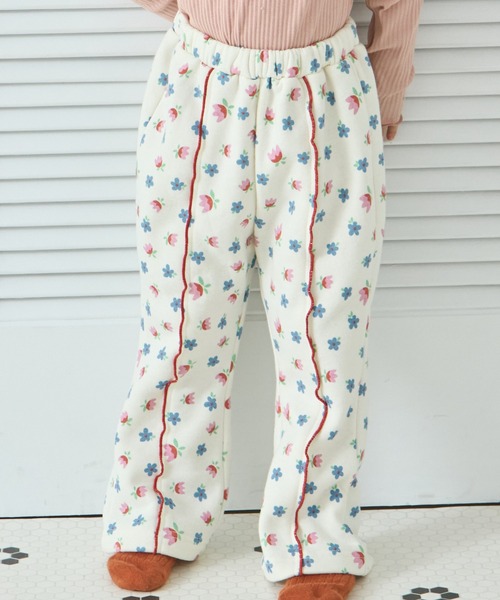 pairmanon(ペアマノン)の「裏起毛 メローライン フレアパンツ(スウェットパンツ・キッズ・ブラック/ブラック系その他/ライトイエロー/ピンク/ホワイト系その他/グリーン系その他/ベージュ・120/130/110/90/100/150/140)」の8枚目の写真