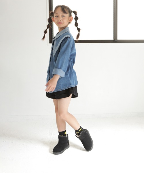 SOROTTO（ソロット）の「ぬくぬくファー素材のベルト付きムートンブーツ（ブーツ・キッズ・ブラック/グレー・27(16.5-17㎝)/29(18-18.5㎝)/30(18.5-19㎝)/32(20-20.5㎝)/34(21-21.5㎝)/35(22.5㎝)）」の17枚目の写真