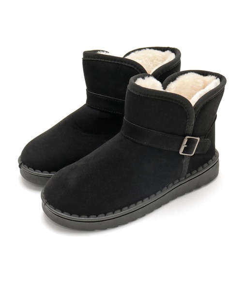 SOROTTO（ソロット）の「ぬくぬくファー素材のベルト付きムートンブーツ（ブーツ・キッズ・ブラック/グレー・27(16.5-17㎝)/29(18-18.5㎝)/30(18.5-19㎝)/32(20-20.5㎝)/34(21-21.5㎝)/35(22.5㎝)）」の22枚目の写真
