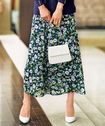 BayBee flower jacquard skirt ネイビー 新品未使用 AMBIDEX Store 〇ヘビブロックジャカード スカート(F クロ): l