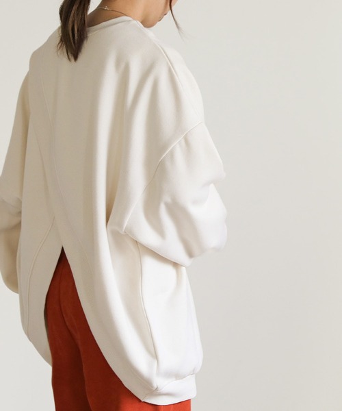 MAISON DE THERESE（メゾン ド テレーズ）の「前後2WAY　ルーズシルエット　ビッグサイズスウェット（スウェット・レディース・ブラック/グレー/ホワイト・M/L）」の9枚目の写真