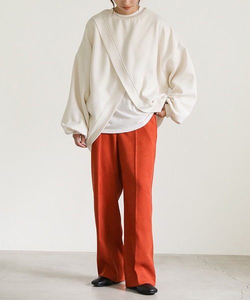 MAISON DE THERESE（メゾン ド テレーズ）の「前後2WAY　ルーズシルエット　ビッグサイズスウェット（スウェット・レディース・ブラック/グレー/ホワイト・M/L）」の13枚目の写真
