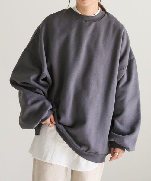 MAISON DE THERESE（メゾン ド テレーズ）の「前後2WAY　ルーズシルエット　ビッグサイズスウェット（スウェット・レディース・ブラック/グレー/ホワイト・M/L）」の16枚目の写真