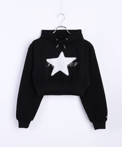STARTER(スターター)の「STARTER BLACK LABEL 裏起毛 ショート丈 プルパーカー(パーカー・レディース・ブラック系その他/ブラック/ホワイト/ホワイト系その他・M/L)」の11枚目の写真