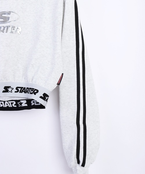 STARTER(スターター)の「STARTER BLACK LABEL 裏起毛 ショート丈 プルパーカー(パーカー・レディース・ブラック系その他/ブラック/ホワイト/ホワイト系その他・M/L)」の22枚目の写真