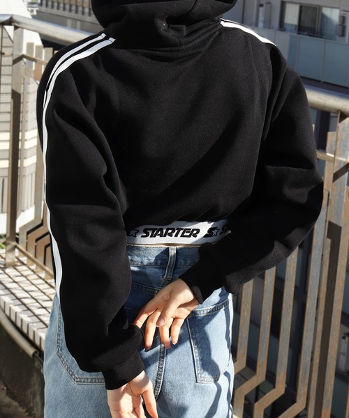 セール】STARTER BLACK LABEL 裏起毛 ショート丈 プルパーカー