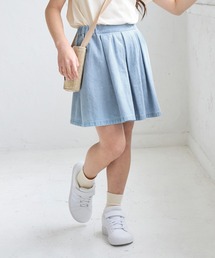 【KIDS】スカートライクデニムキュロットパンツ