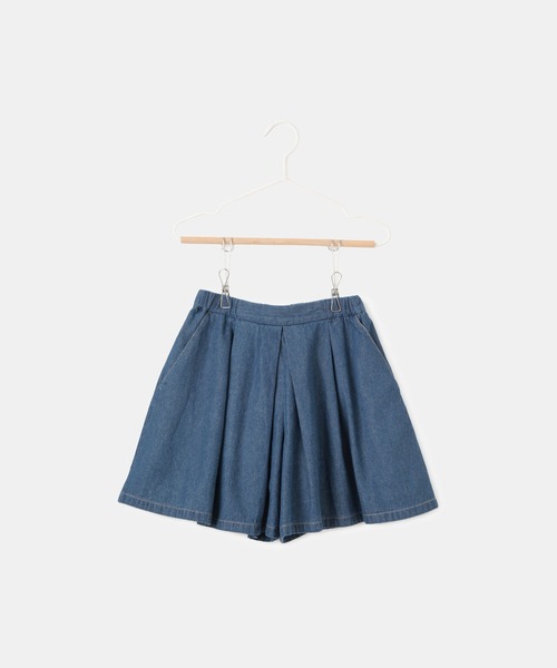 ROPE' PICNIC（ロペピクニック）の「【KIDS】スカートライクデニムキュロットパンツ（デニムパンツ・キッズ・ネイビー/サックスブルー・140/150/120/130）」の3枚目の写真