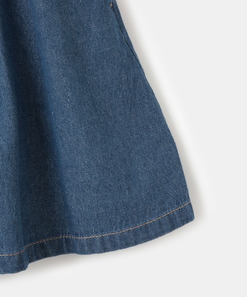 ROPE' PICNIC（ロペピクニック）の「【KIDS】スカートライクデニムキュロットパンツ（デニムパンツ・キッズ・ネイビー/サックスブルー・140/150/120/130）」の7枚目の写真