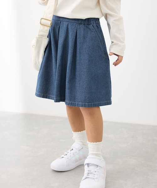 ROPE' PICNIC（ロペピクニック）の「【KIDS】スカートライクデニムキュロットパンツ（デニムパンツ・キッズ・ネイビー/サックスブルー・140/150/120/130）」の19枚目の写真