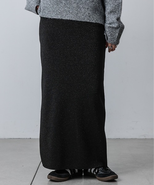 COLONY 2139（コロニートゥーワンスリーナイン）の「ラメスポンディッシュIラインスカート（スカート・レディース・ブラック/チャコールグレー・SMALL/MEDIUM/LARGE）」の2枚目の写真