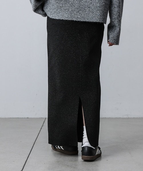 COLONY 2139（コロニートゥーワンスリーナイン）の「ラメスポンディッシュIラインスカート（スカート・レディース・ブラック/チャコールグレー・SMALL/MEDIUM/LARGE）」の5枚目の写真