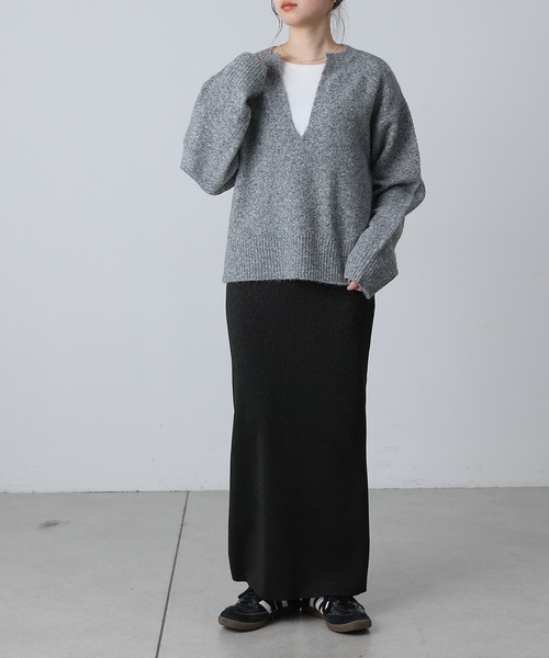 COLONY 2139（コロニートゥーワンスリーナイン）の「ラメスポンディッシュIラインスカート（スカート・レディース・ブラック/チャコールグレー・SMALL/MEDIUM/LARGE）」の7枚目の写真