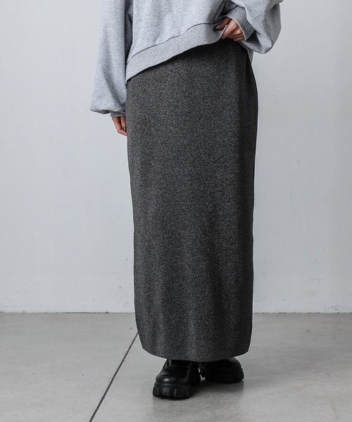 COLONY 2139（コロニートゥーワンスリーナイン）の「ラメスポンディッシュIラインスカート（スカート・レディース・ブラック/チャコールグレー・SMALL/MEDIUM/LARGE）」の11枚目の写真