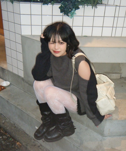 shesame(シーセム)の「coloring mohair like knit(ニット/セーター・レディース・ネイビー系/グレー系/レッド系・フリー)」の7枚目の写真