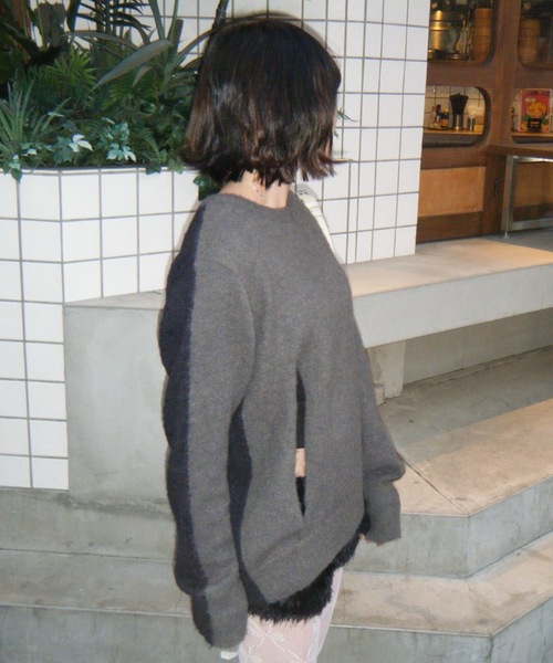 shesame(シーセム)の「coloring mohair like knit(ニット/セーター・レディース・ネイビー系/グレー系/レッド系・フリー)」の9枚目の写真