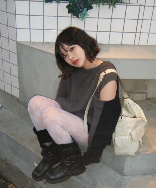 shesame(シーセム)の「coloring mohair like knit(ニット/セーター・レディース・ネイビー系/グレー系/レッド系・フリー)」の6枚目の写真