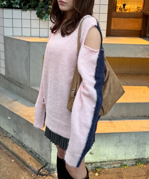 shesame(シーセム)の「coloring mohair like knit(ニット/セーター・レディース・ネイビー系/グレー系/レッド系・フリー)」の11枚目の写真