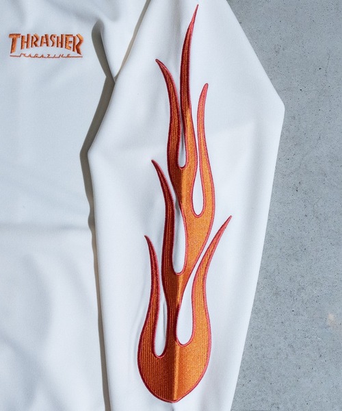 セール】【at】〔THRASHER/スラッシャー〕FLAME TRACK JACKET