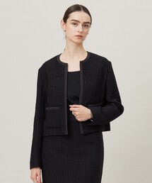 ICB｜アイシービーのノーカラージャケット（ツイード）通販 - ZOZOTOWN