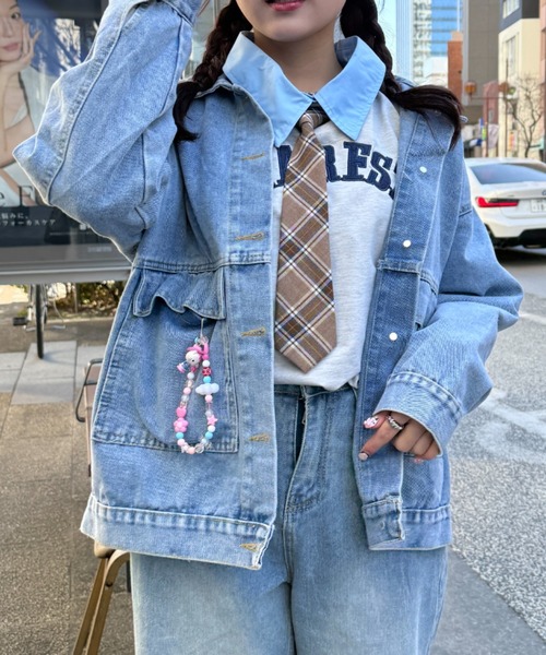 SOLLON.（ソルロン）の「チェック柄ネクタイ（ネクタイ・レディース・ベージュ/ネイビー/ブラウン/ダークブラウン・FREE）」の7枚目の写真